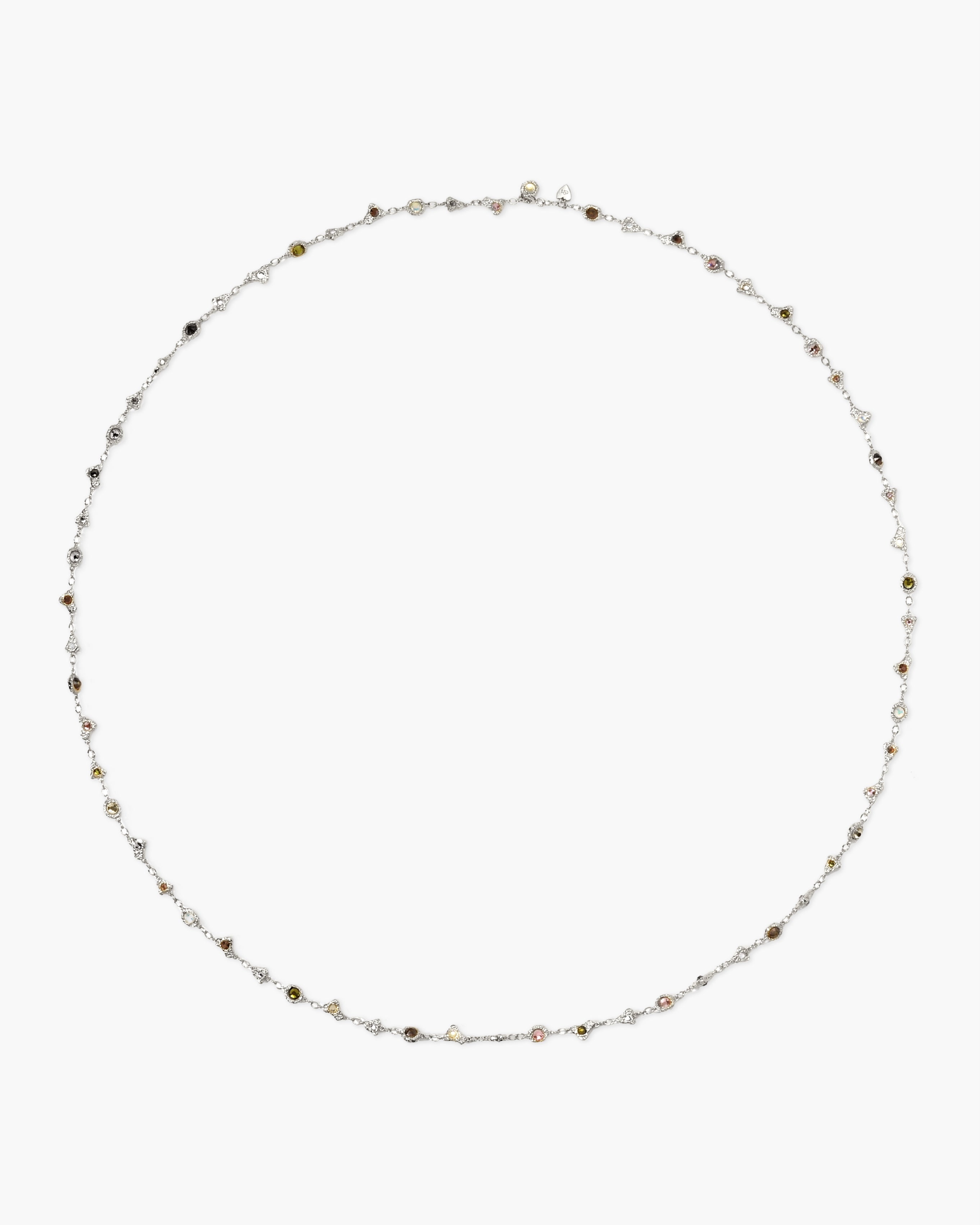 Prism Crystal Long Chain in Silver