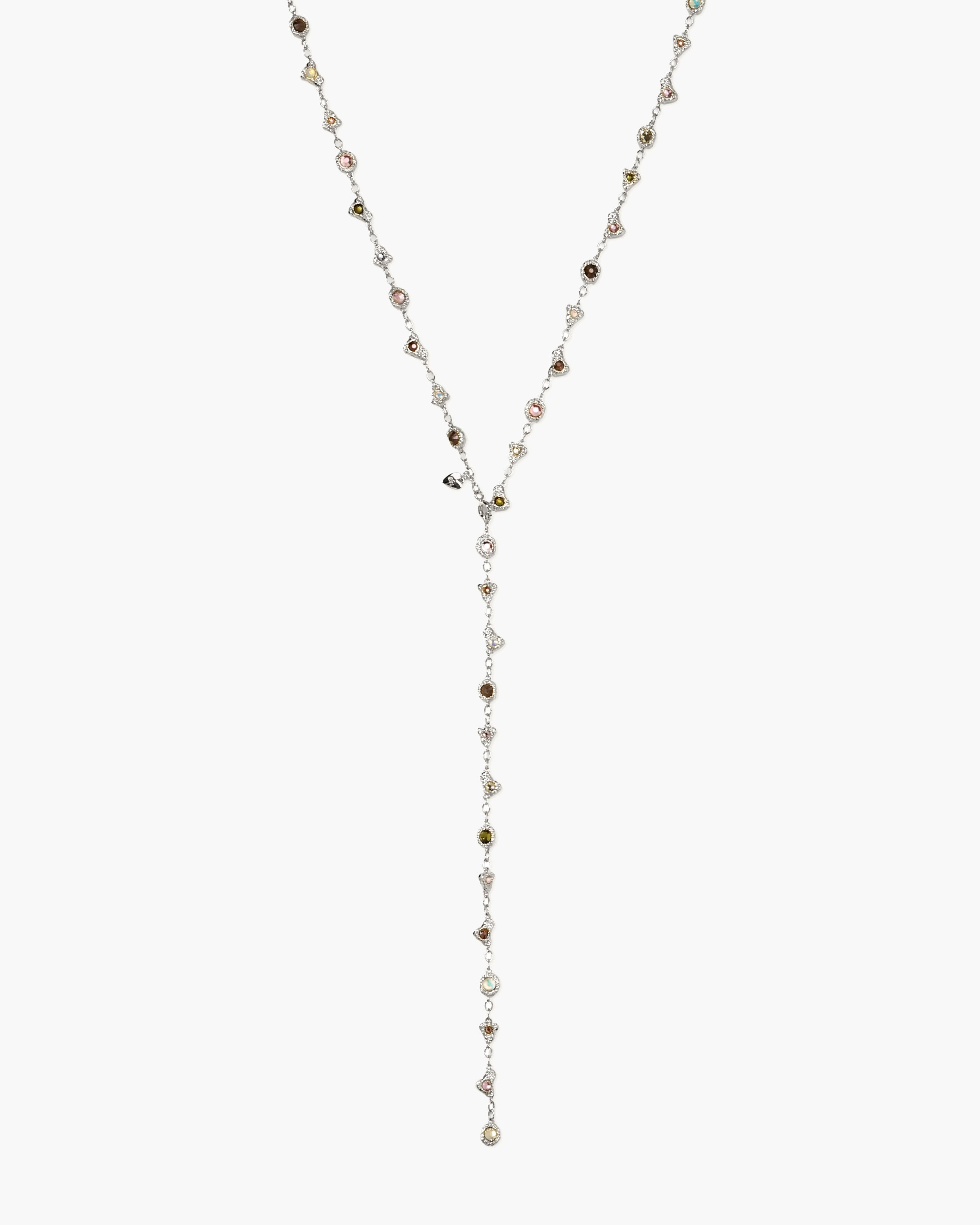 Prism Crystal Long Chain in Silver