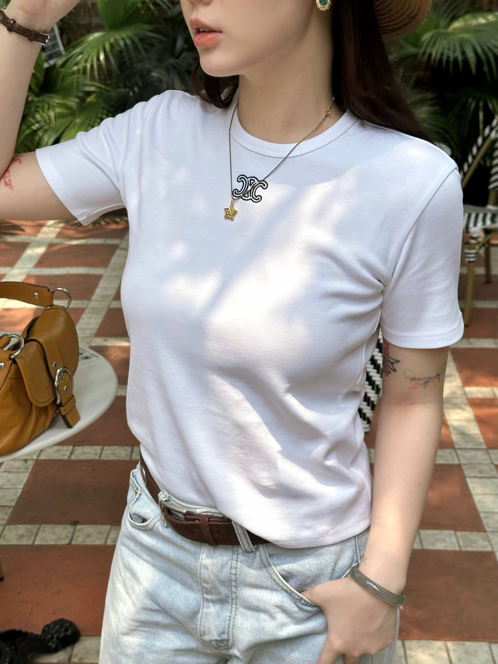 2026 Women’s Ce Logo Embroidered Short-Sleeved T-Shirt (EE401)