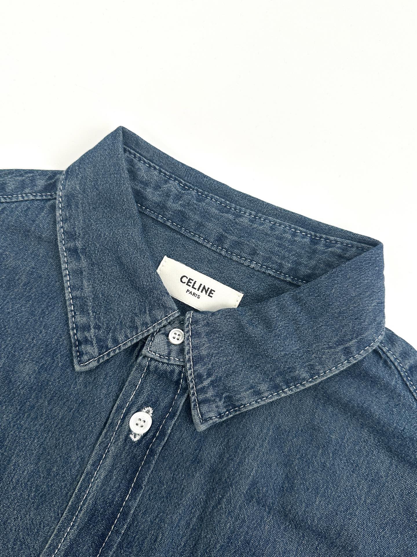 2026 New Ce Embroidered Denim Short-Sleeved Shirt (BB810-A80)